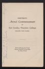 Program for the Nineteenth Annual Commencement of East Carolina Teachers College